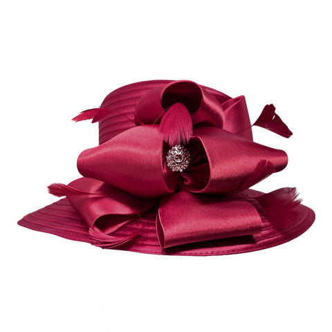 Women Church Hat 446 Burgundy