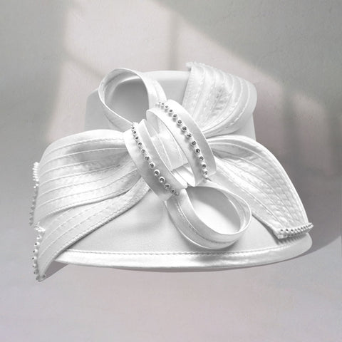 Women Church Hat H101 White