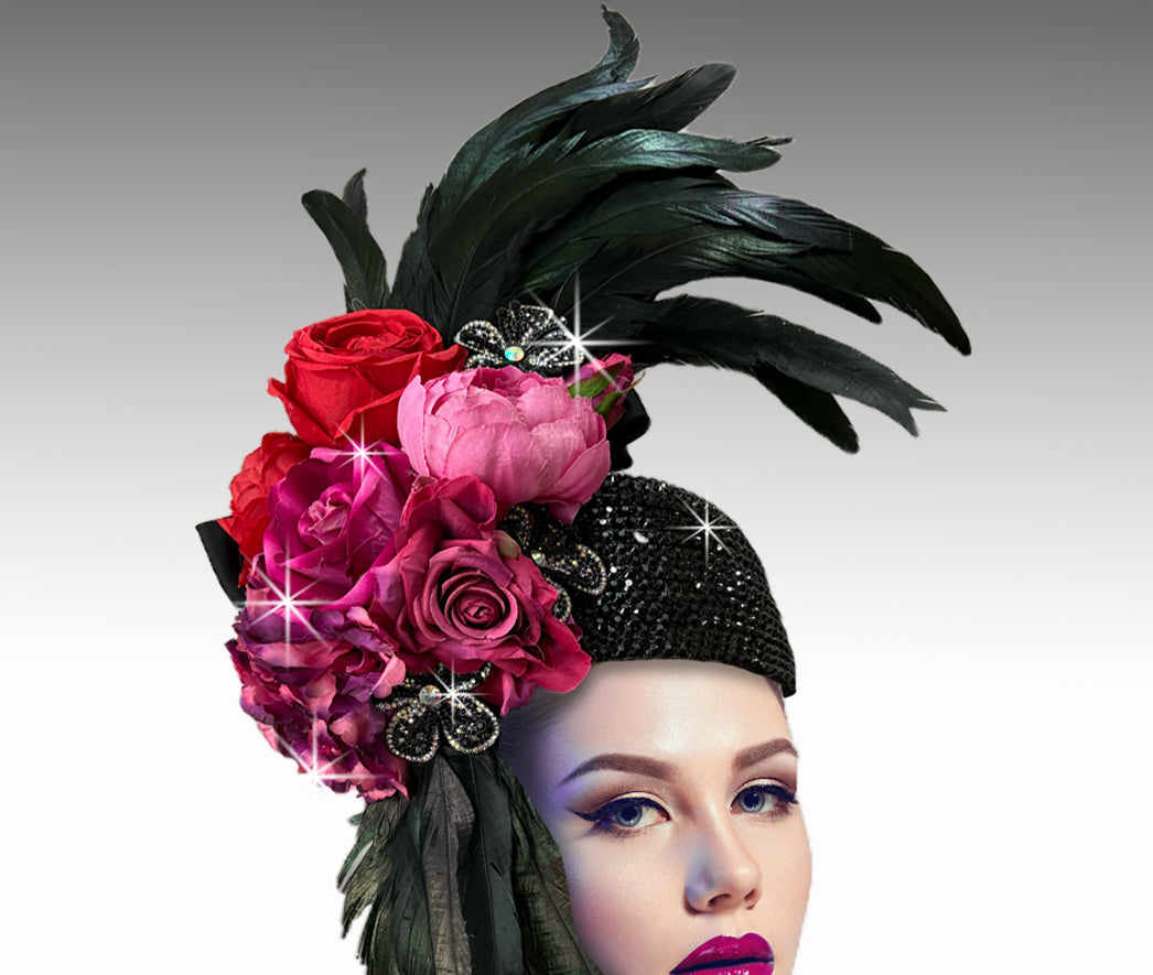 Women Church Pill Box Hat 3386 Black