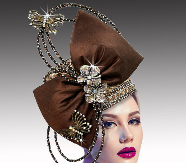 Women Church Pill Box Hat 3416 Bronze