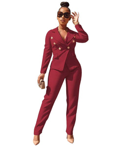 Women's Pant Suit 1307 Wine