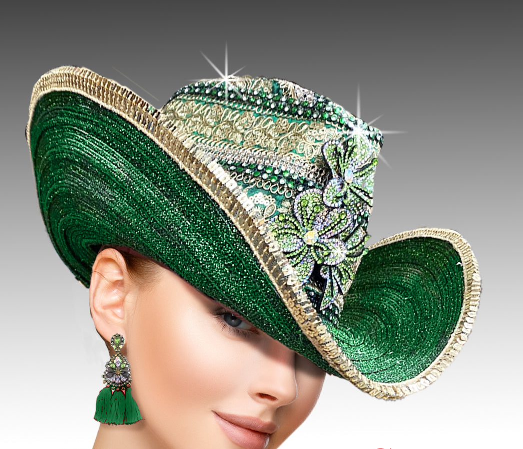 Women Cowboy Hat SC2441 Emerald