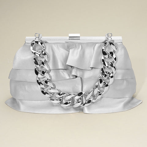Women Crossbody Bag Clutch 8310 Silver