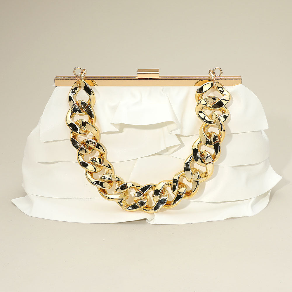 Women Crossbody Bag Clutch 8310 White