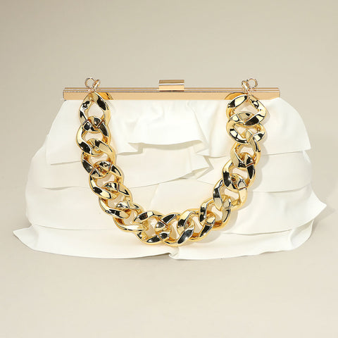 Women Crossbody Bag Clutch 8310 White