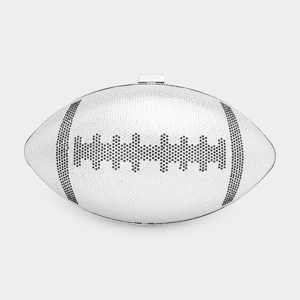 Women Football Evening Clutch 10105 Silver