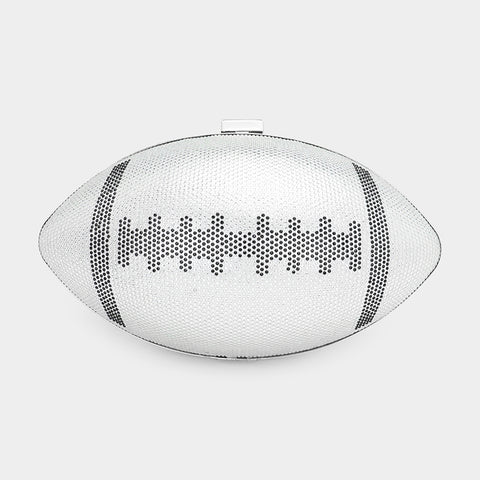 Women Football Evening Clutch 10105 Silver