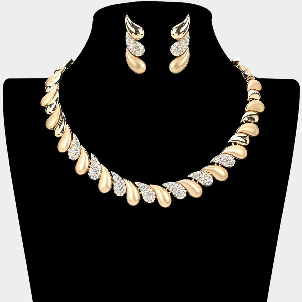 Women Jewelry Set-118110 Gold