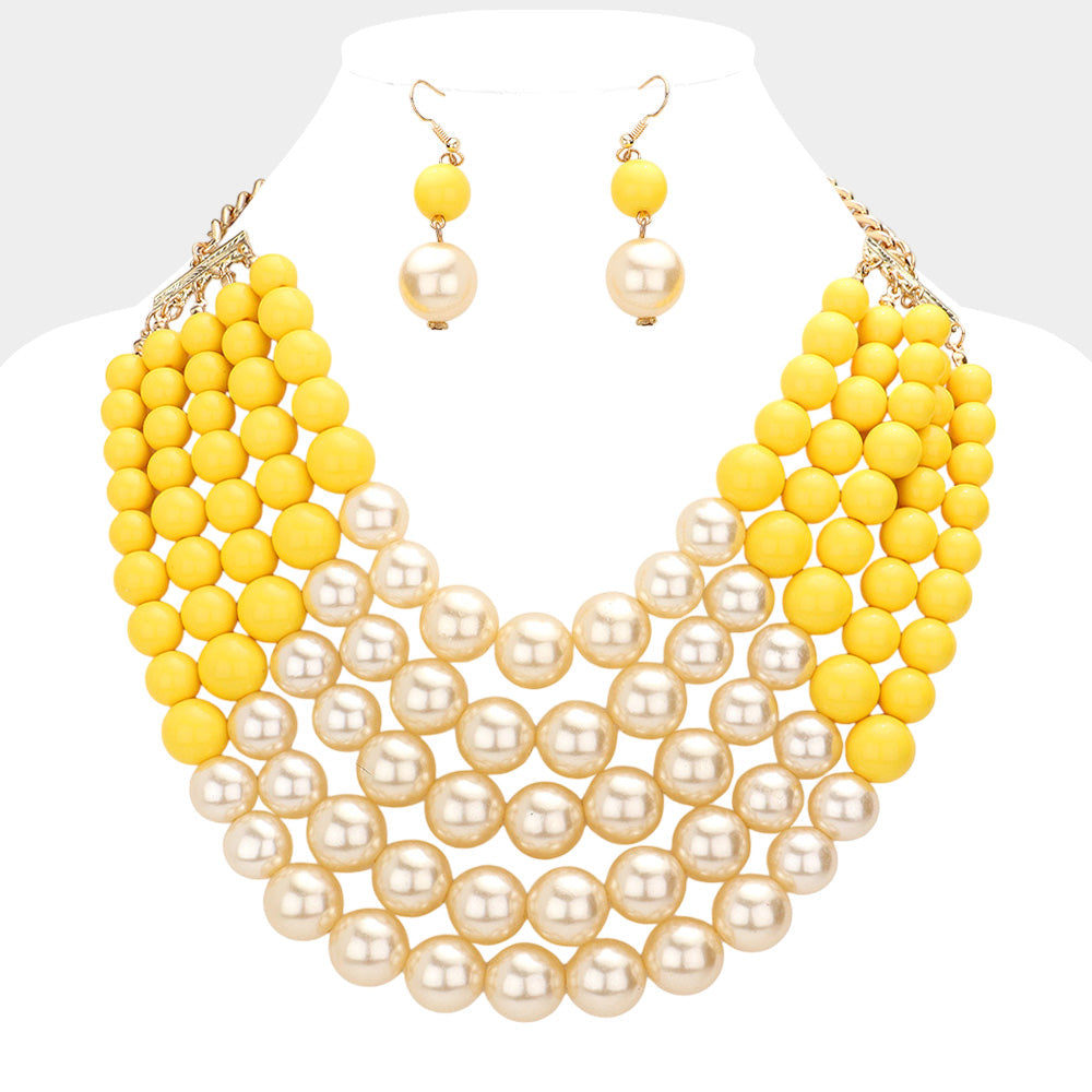 Women Jewelry Set-BDF-0175 Mustard