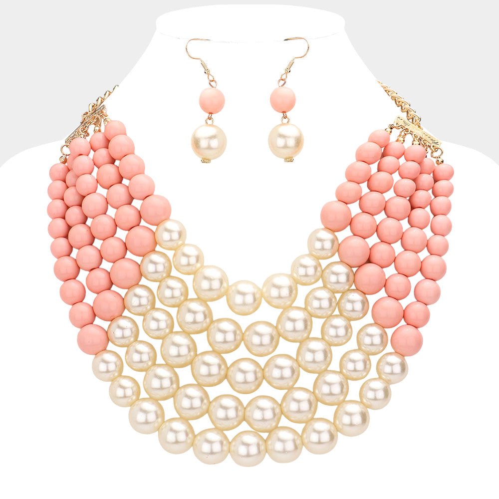 Women Jewelry Set-BDF-0175 Pink