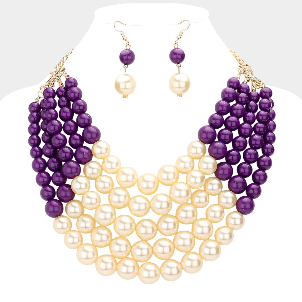 Women Jewelry Set-BDF-0175 Purple