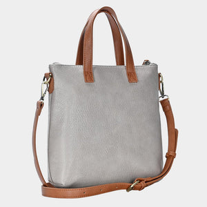 Women Leather Tote FSB46333-Gray