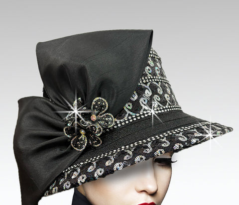 Women Church Hat 3310 Black