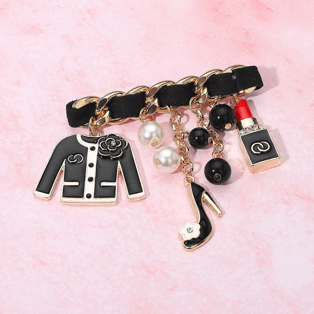 Women's Brooch 2176 Black Gold