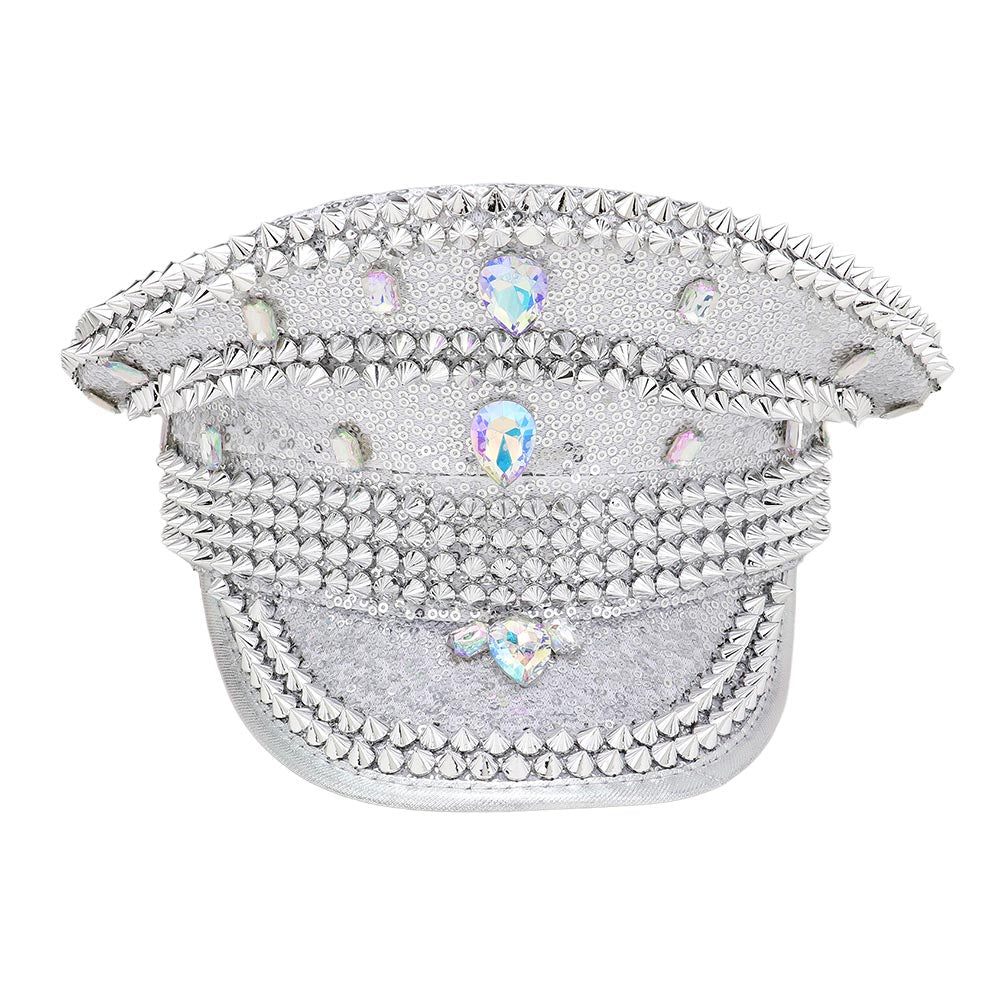 Women's Captain Hat H0689 Silver