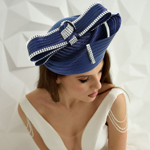 Women's Church Pillbox Hat 2748 Navy