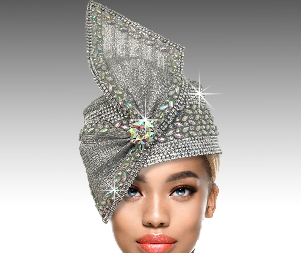 Women's Pillbox Hat 3321 Silver