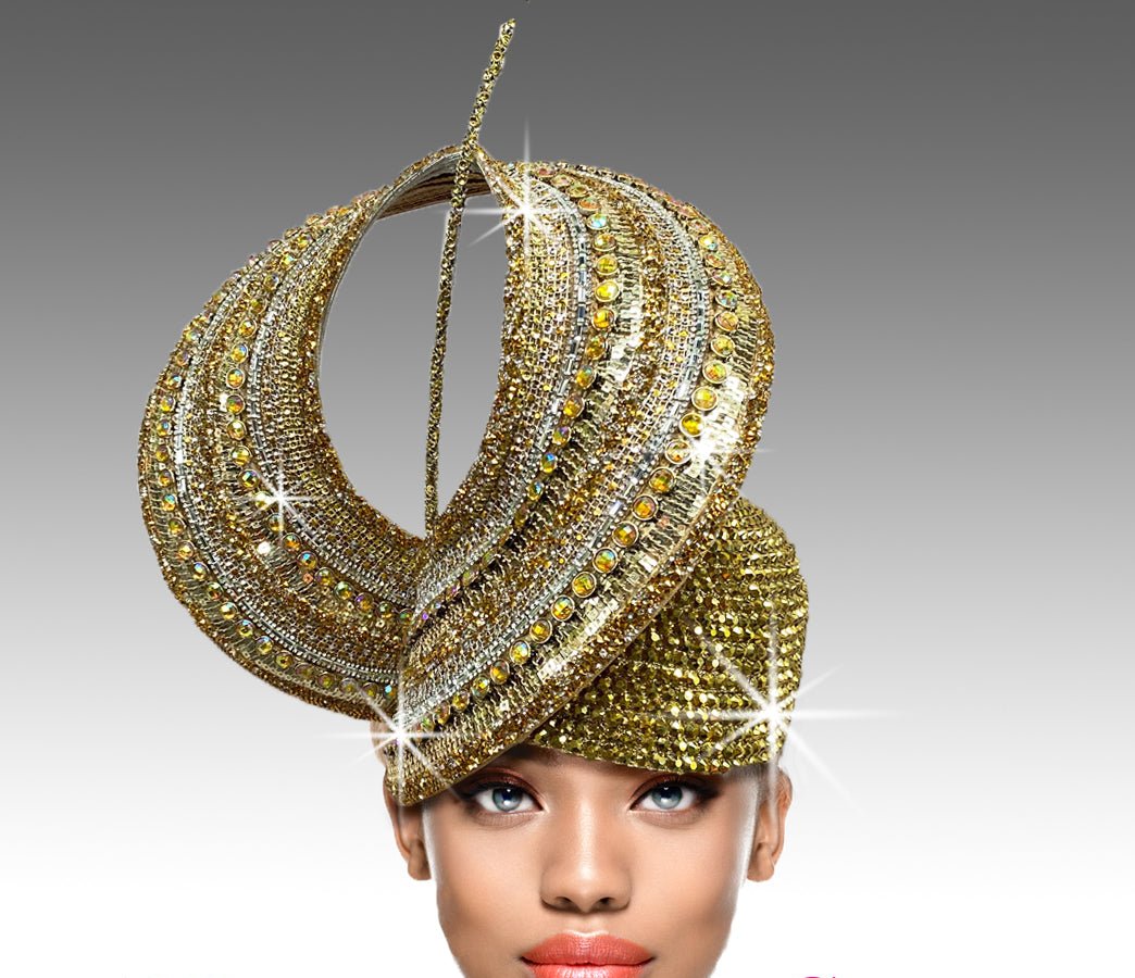 Women's Pill box hat 3040 Gold