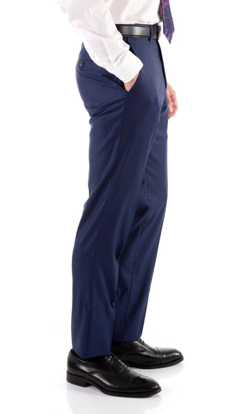 Men's Slim Fit Suit-YVES-BLU70182