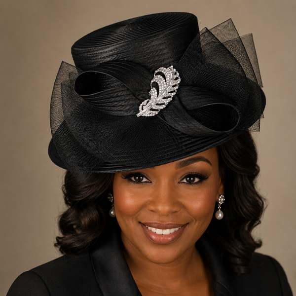 Women Church Hat 2713 Black