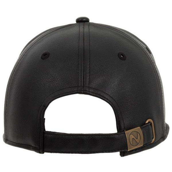 Men's Leather Strap Back Hat Beige