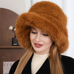 Women Church Faux Fur Hat H3379