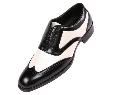 Men Dress Shoes-Lawson White Black