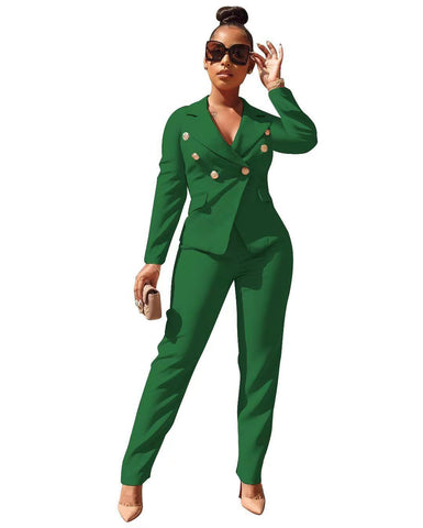 Women's Pant Suit 1307 Green