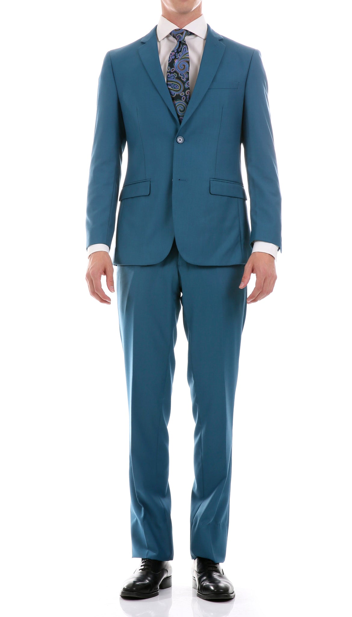 Men's Slim Fit Suit-OSLO TEAL