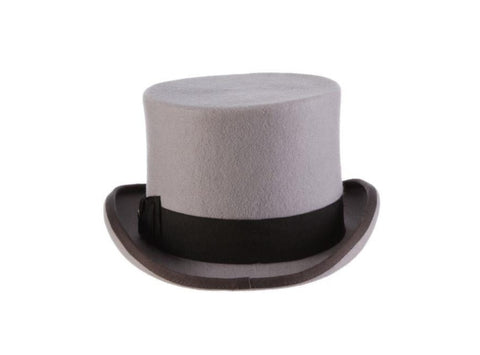 Grey and black top hat 