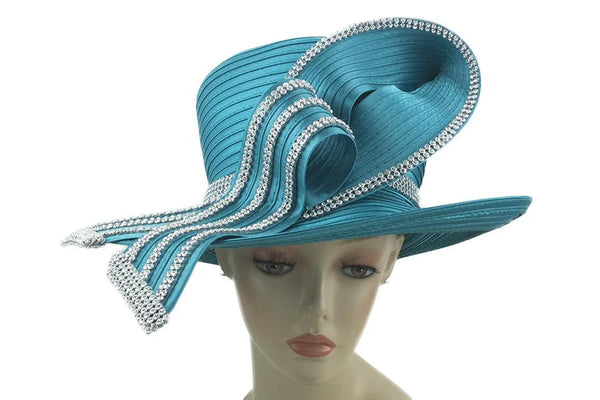 Women Church Hat 8222 Light blue