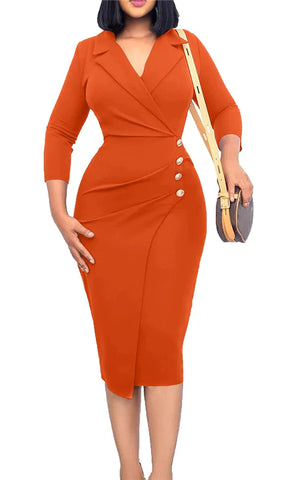 Women Church Suit- 4437C Orange