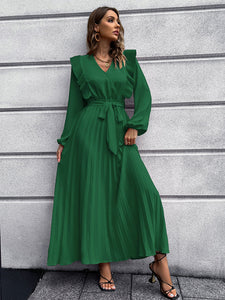 Women Church Dress-653 Green