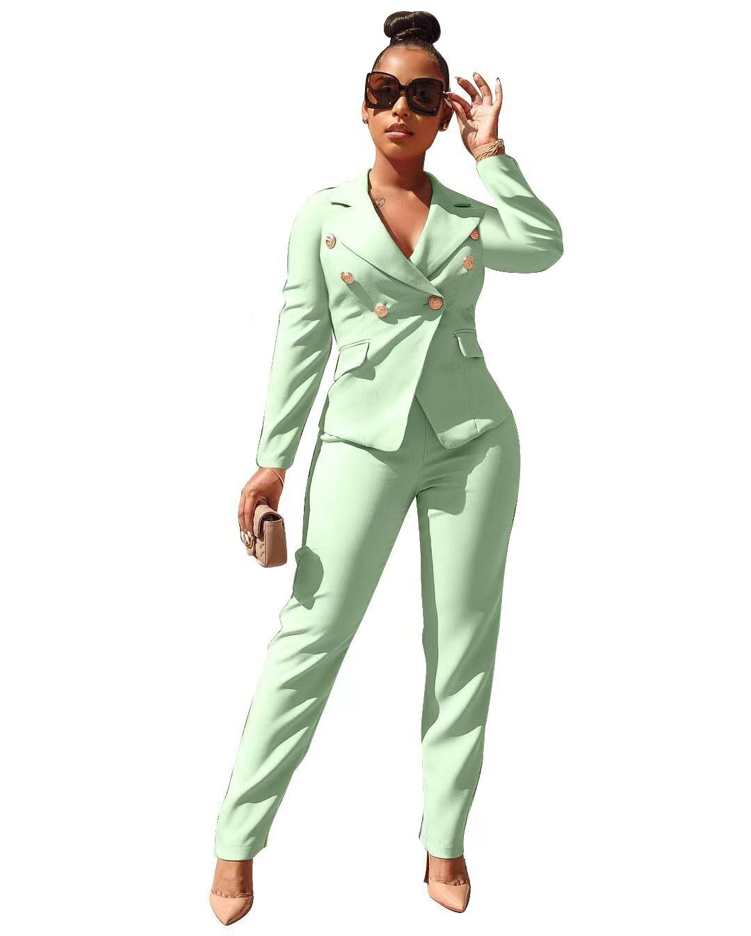 Women's Pant Suit 1307 Turquoise