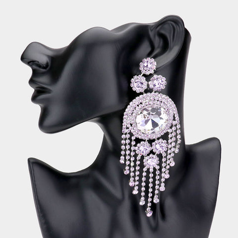 Crystal Chandelier Evening Earrings