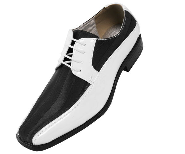 Men Shoes Viotti-179-473-Black White - Church Suits For Less