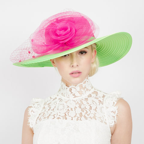 pink lime church hat-2175
