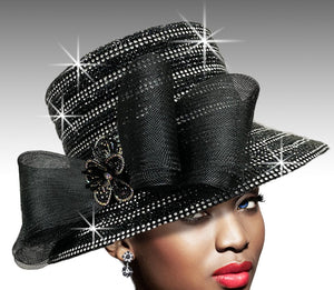 Women Fashion Church Hat 2937 Black