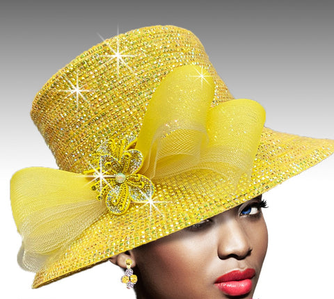 Women Fashion Church Hat 2937 Yellow