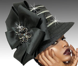 Women Church Hat-BDF-2941 Black