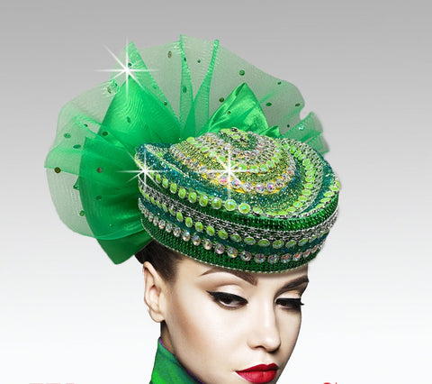 Women Fashion Pillbox-BDF-2944 Emerald