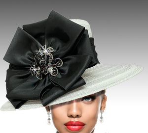 Women Church Hat-BDF-2952 White Black