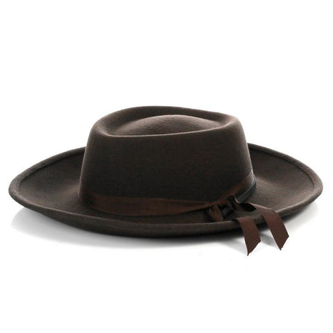 Men Fedora Earp Hat-Dark Brown - Church Suits For Less