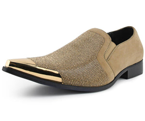 Men Dress Shoes-Dezzy-taupe - Church Suits For Less