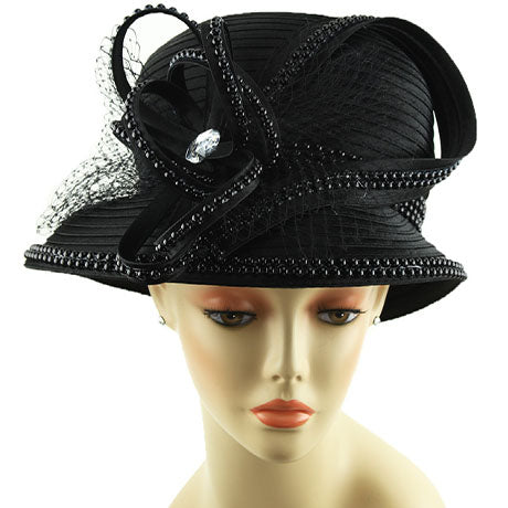 Women Church Hat 7480 Black