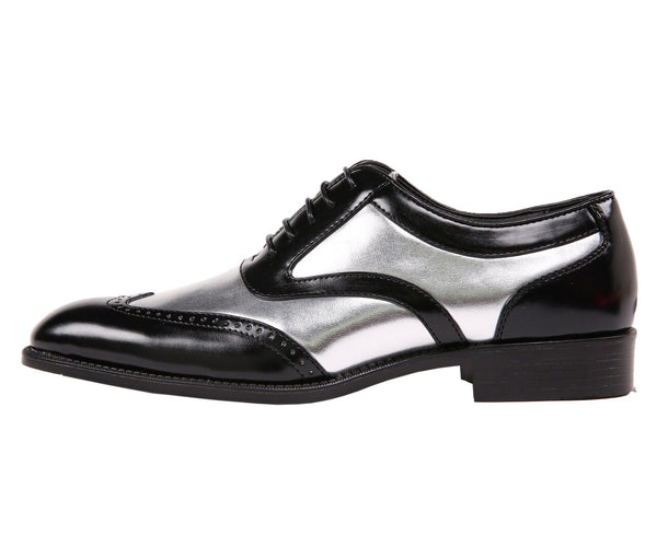 Men Dress Shoes-211-Silver