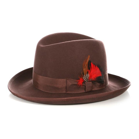 Men Godfather Hat-BROWN S