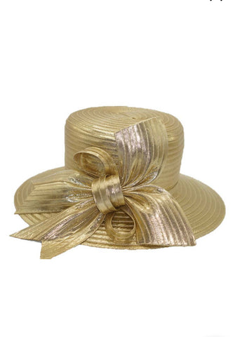 Women Church Hat H202-Gold