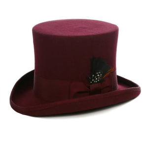 Men Top Hat-BURGUNDY M