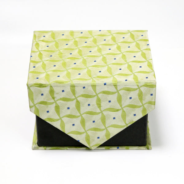 Men's Light Green Geometric Design 4-pc Necktie Box Set
